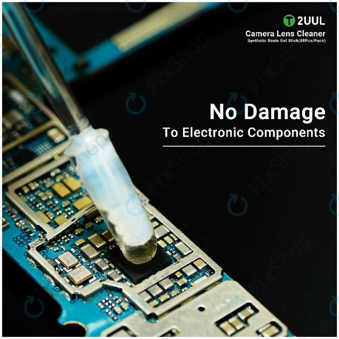 Camera Lens Cleaning Gel Sticks, Synthetic Resin, 2UUL CL21, 48pcs/Pack