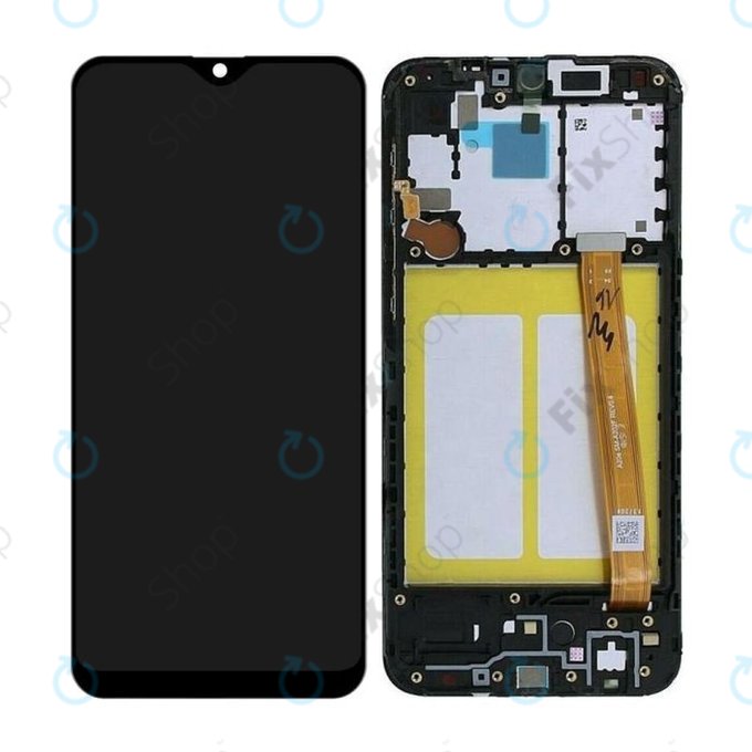 Samsung Galaxy A20e A202F - LCD Display + Touch Screen + Frame (Black) TFT