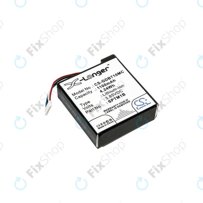 Battery for Gopro Hero 7 Silver, White, 1100mAh, Li-Ion, 3.85V, SPTM1B, HQ