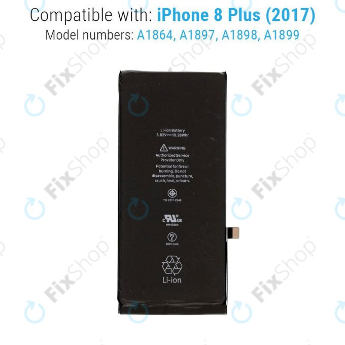 Apple iPhone 8 Plus　バッテリー85% Apple iPhone 8 Plus - Battery 2691mAh Service Pack | FixShop
