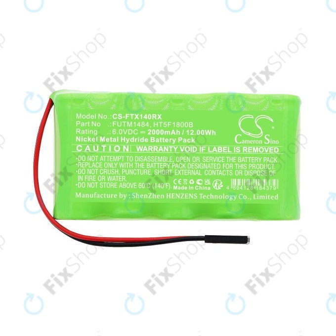 Battery for Futaba 14SG, 4PKS, 2000mAh, Ni-MH, 6V, FUTM1484, HQ