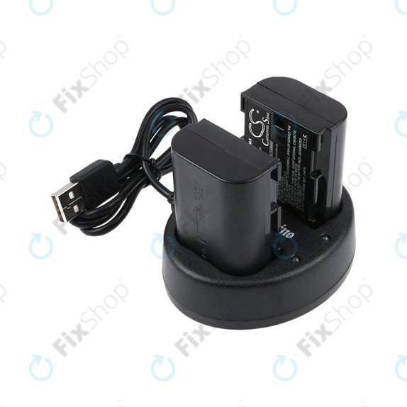 Battery 2pcs with charger for Canon EOS 5D Mark II, EOS 7D, 2000mAh, Li-Ion, 7.4V, LP-E6, HQ