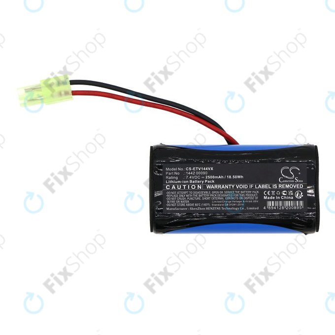 Battery for ETA Verto 1442, 2500mAh, Li-Ion, 7.4V, 1442 00090, HQ