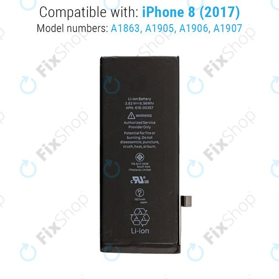 Battery for iPhone 8, 1821mAh