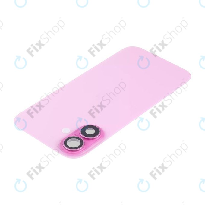 Apple iPhone 16 Plus - Rear Housing Glass + Camera Lens + Metal Plate + Magsafe Magnet (Pink)