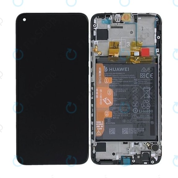 Huawei P Smart (2019), P Smart Plus (2019) - LCD Display + Touch Screen + Frame + Battery (Midnight Black) - 02352JEY, 02352JFA Genuine Service Pack
