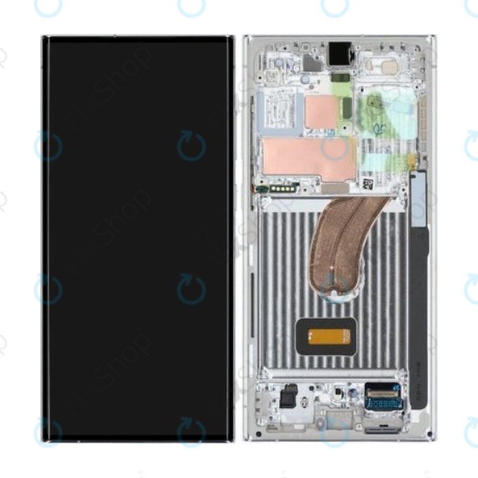 Samsung Galaxy S23 Ultra S918B - LCD Display + Touch Screen + Frame (Lime) (Sky Blue) - GH82-30466G, GH82-30465G Genuine Service Pack