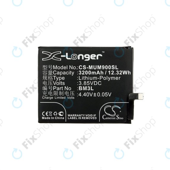 Battery for Xiaomi Mi 9, 3200mAh, Li-Pol, 3.85 V, BM3L, HQ