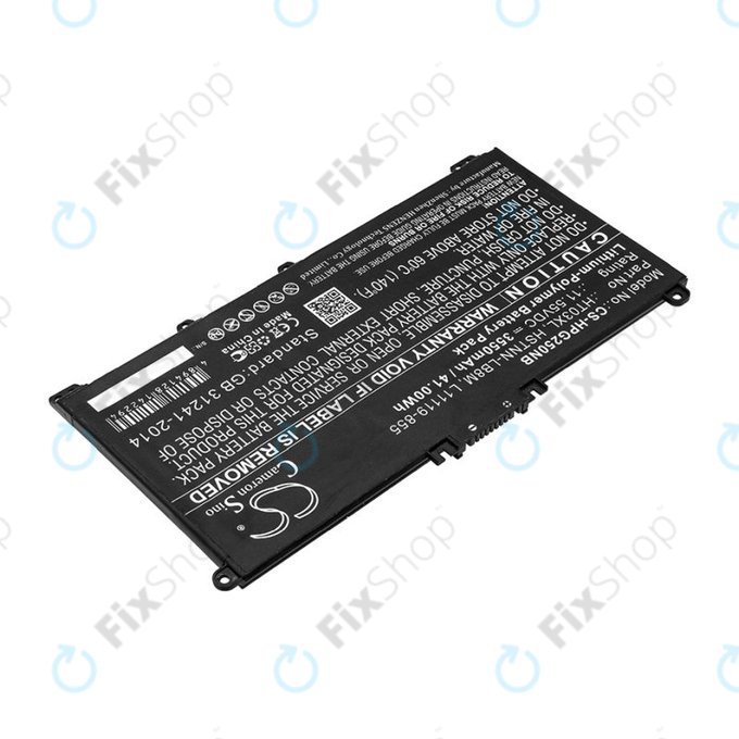 Battery for HP Pavilion 14, 15, 17, 3550mAh, Li-Pol, 11.55V, HT03XL, HQ