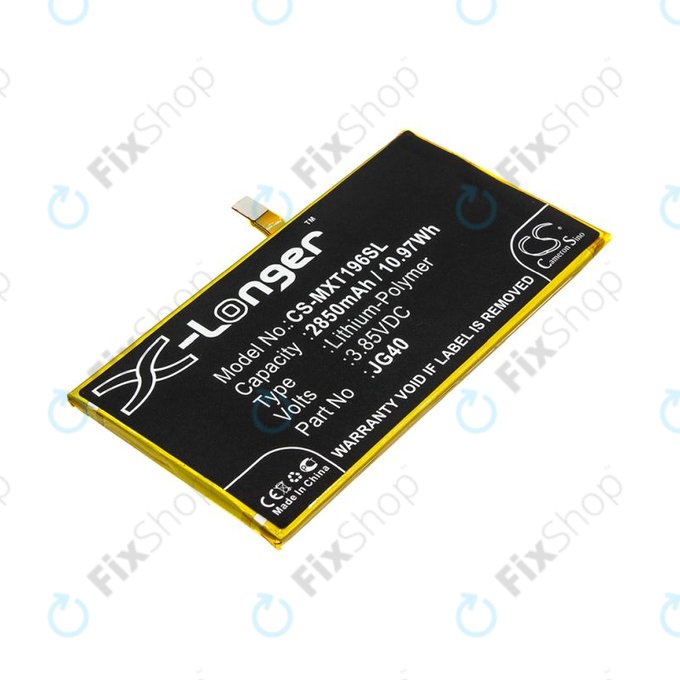 Battery for Motorola Moto G7 Plus, G7 Plus DS, 2850mAh, Li-Pol, 3.85V, JG40, HQ