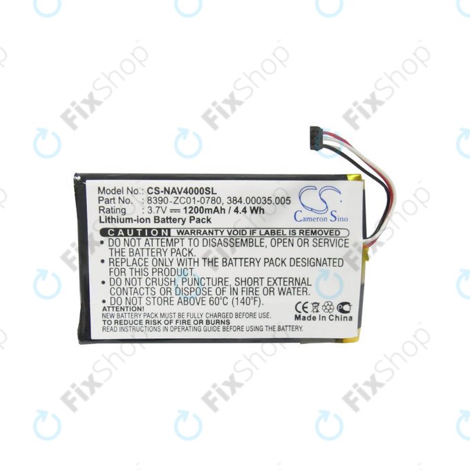 Battery for Navigon 40 Easy, Plus, Premium, 1200mAh, Li-Pol, 3.7V, 8390-ZC01-0780, HQ