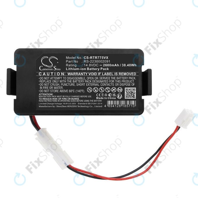 Rowenta RR7774, RR7755, Tefal RG7765 - Battery RS-2230002091 Li-Ion 14.8V 2600mAh HQ