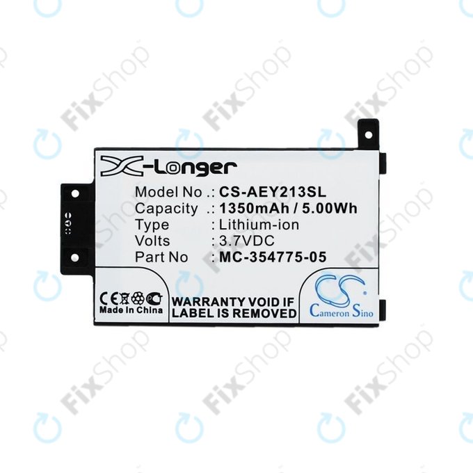 Amazon Kindle Paperwhite 2013, 6th Gen, 6 2015, Touch 2013 - Battery MC-354775-05 1350mAh HQ