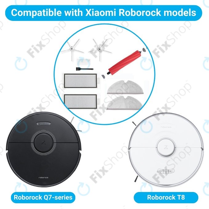 Xiaomi Roborock Q7, Q7+, Q7 Max, Q7 Max+, T8 - Standard Set (White)