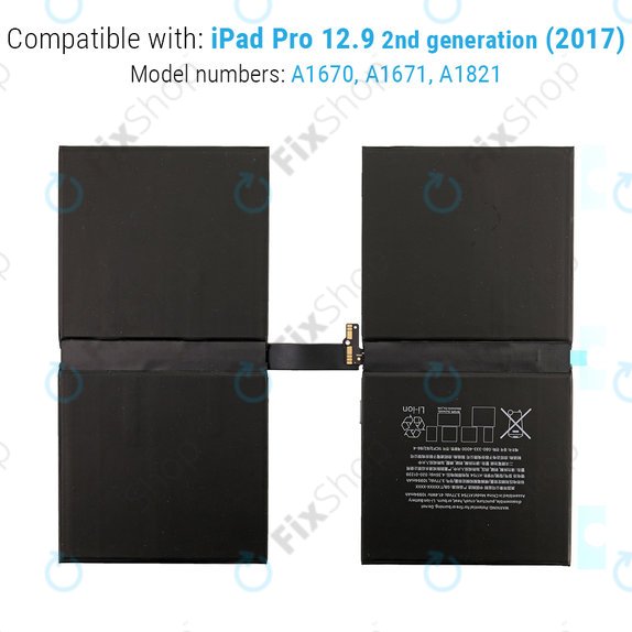 Battery for iPad Pro 12.9" (2nd Gen 2017), 10891mAh