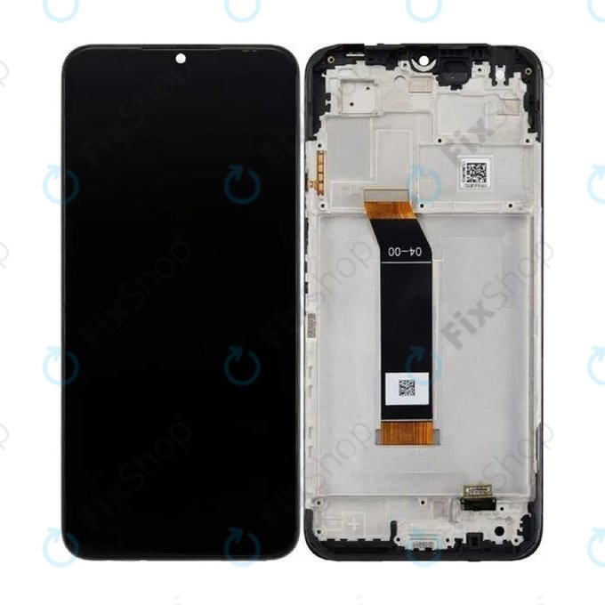 Xiaomi Poco M4 5G 22041219PG - LCD Display + Touch Screen + Frame (Power Black) - 560005L19P00 Genuine Service Pack