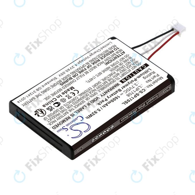 Battery for Sony PS5 DualSense, 1600mAh, Li-Pol, 3.7V, LIP1708, HQ