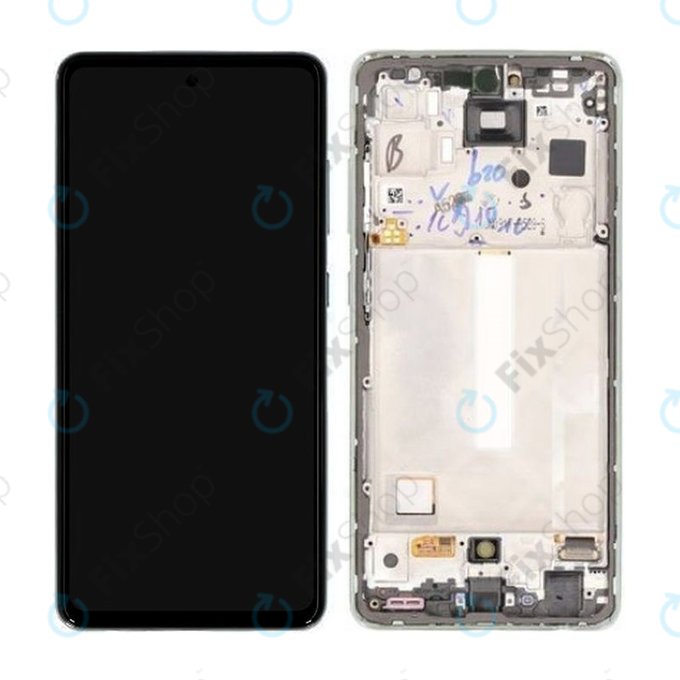 Samsung Galaxy A52s 5G A528B - LCD Display + Touch Screen + Frame (Awesome Mint) - GH82-26861E, GH82-26863E, GH82-26910E, GH82-26909E Genuine Service Pack