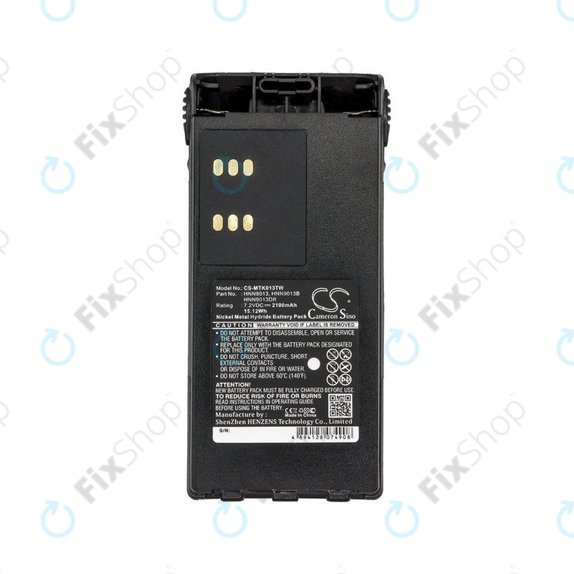 Battery for Motorola GP, HT, MTX, Pro-series, 2100mAh, Ni-MH, 7.2V, HNN9013, HQ