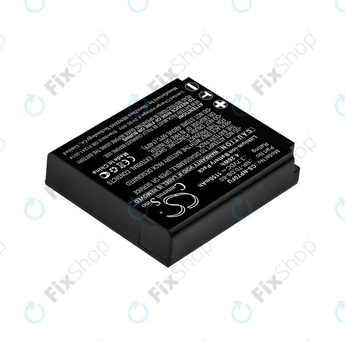 Battery for Panasonic Lumix DMC-FX01, 1150mAh, Li-Ion, 3.7V, CGA-S005, HQ