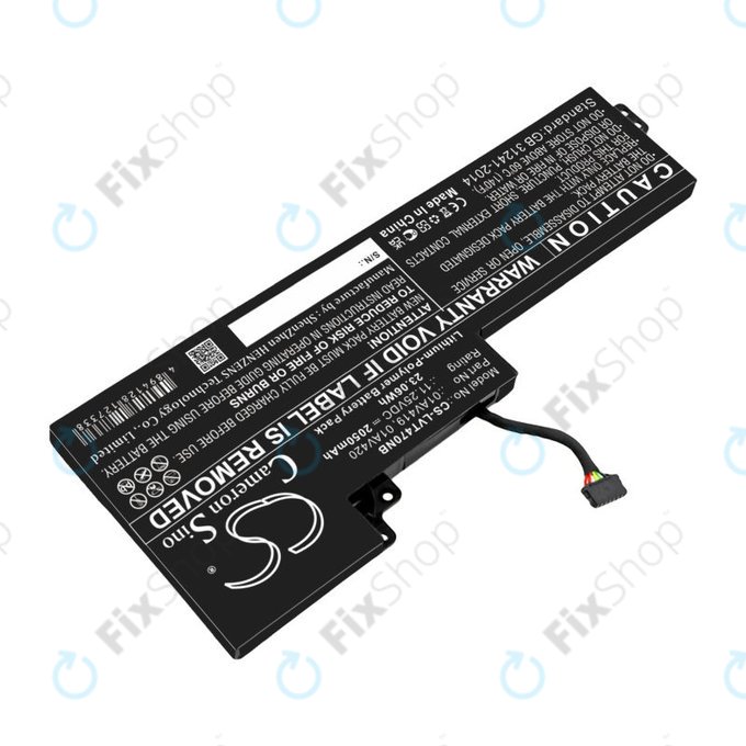 Battery for Lenovo Thinkpad A285, T470, T480, 2050mAh, Li-Pol, 11.25V, 01AV419, HQ