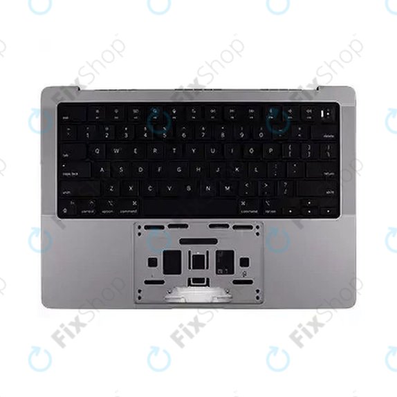 Top case keyboard frame for MacBook Pro 14", A2918 (2023), with US keyboard and battery, Space Black, 661-37958, Genuine Apple