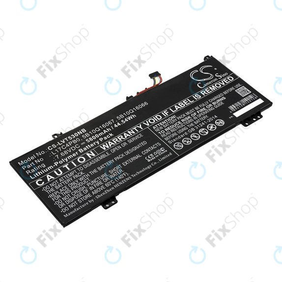Battery for Lenovo Air 14, Flex 6, Ideapad 530, Yoga 530, 5800mAh, Li-Pol, 7.68V, L17C4PB0, HQ
