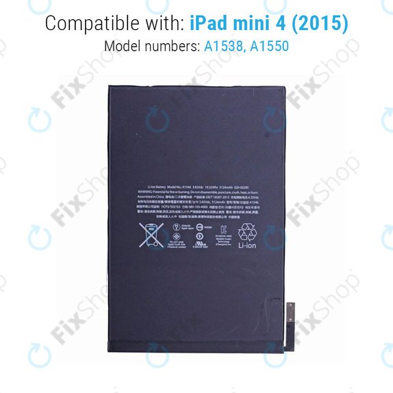 Battery for iPad Mini 4, 5124mAh