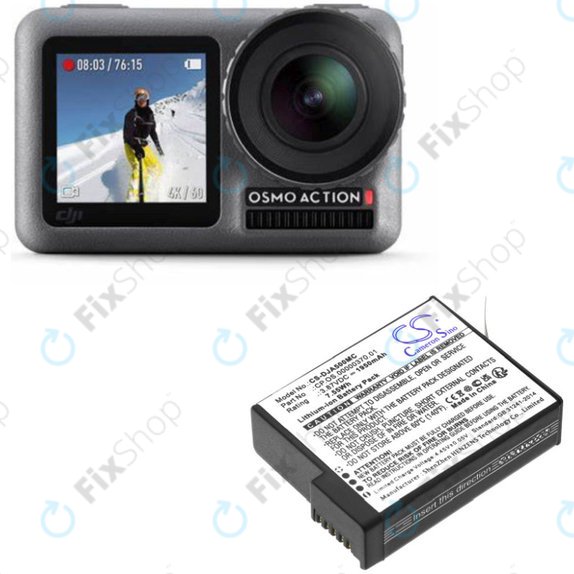 Battery for DJI Osmo Action 5, 1950mAh, Li-Ion, 3.87V, CP.OS.00000370.01, HQ