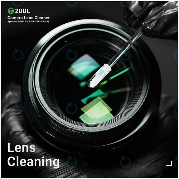 Camera Lens Cleaning Gel Sticks, Synthetic Resin, 2UUL CL21, 48pcs/Pack