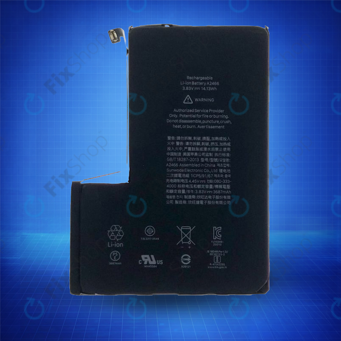 Battery for iPhone 12 Pro Max, 3687mAh, A2466, Service Pack