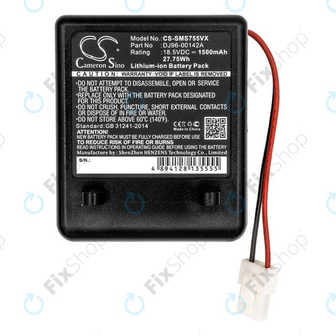 Samsung SS7550, SS7555, SSR200 - Battery DJ96-00142A Lio-Ion 18.5V 1500mAh HQ