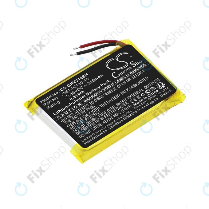 Battery for Garmin Venu 2, 210mAh, Li-Pol, 3.85V, 361-00139-10, HQ