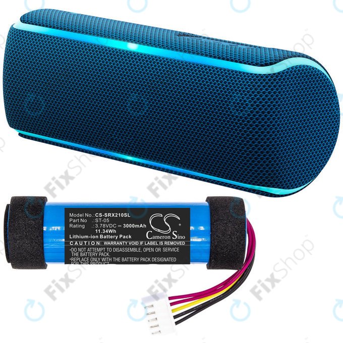 Battery for Sony SRS-XB21, 3000mAh, Li-Ion, 3.78V, ST-05, HQ