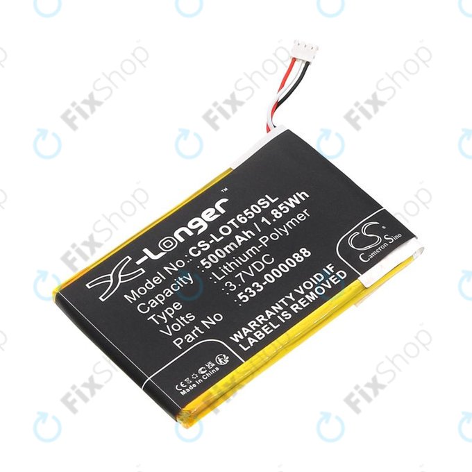 Battery for Logitech Mx Master, 500mAh, Li-Pol, 3.7V, 533-000088, HB303450, HQ