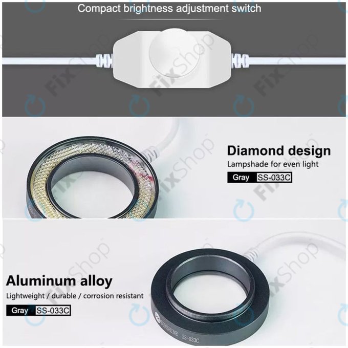 Sunshine SS-033C - Dust-Proof Mirror + LED Adjustable Light