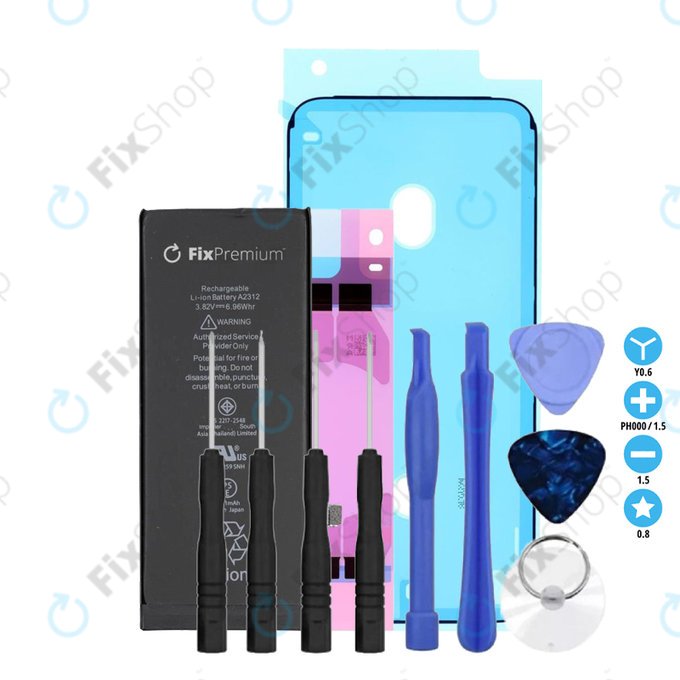 Battery for iPhone SE (2nd Gen 2020), 1821mAh, Adhesive, Toolkit, FixPremium