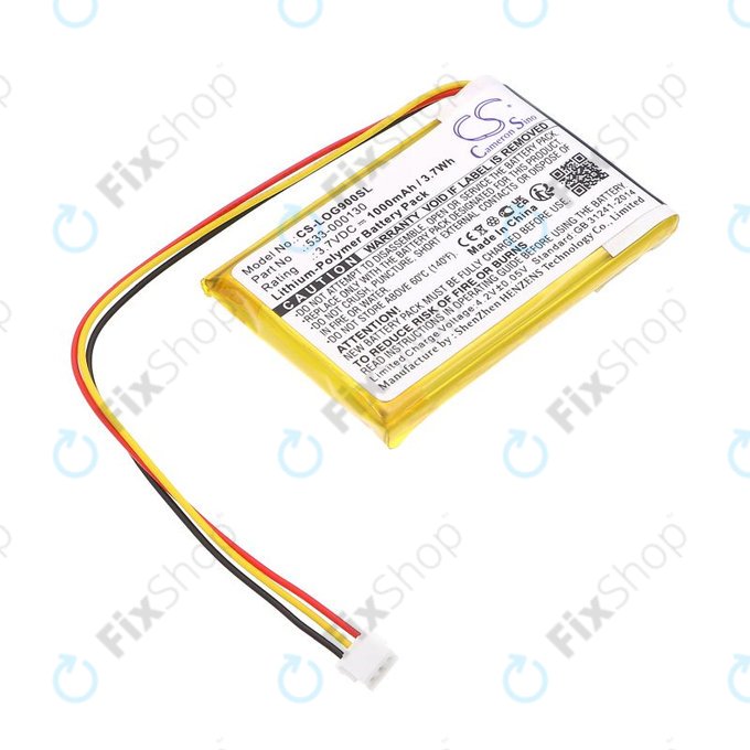 Battery for Logitech G403, G703, G900, G903, 1000mAh, Li-Pol, 3.7V, 533-000130, HQ