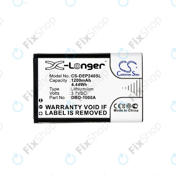 Battery for Doro 1370, 1372, 2404, 6040, 1200mAh, Li-ion, 3.7V, DBO-1000A, HQ