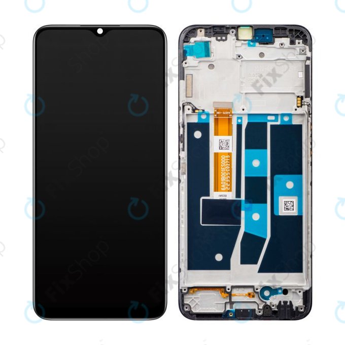 Oppo A54s CPH2273 - LCD Display + Touch Screen + Frame (Black) - 4908020 Genuine Service Pack