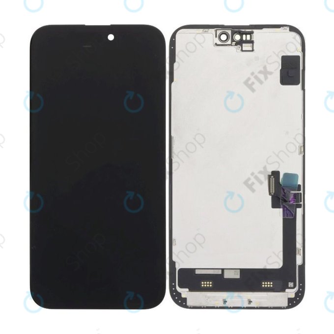 Display Soft OLED for iPhone 15 Plus, Touch Screen with Frame, FixPremium