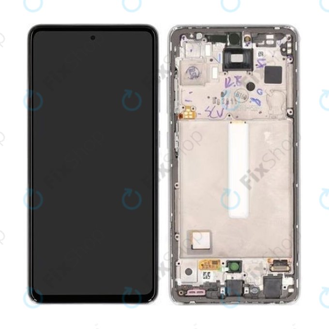 Samsung Galaxy A52s 5G A528B - LCD Display + Touch Screen + Frame (Awesome White) - GH82-26861D, GH82-26863D, GH82-26910D, GH82-26909D Genuine Service Pack