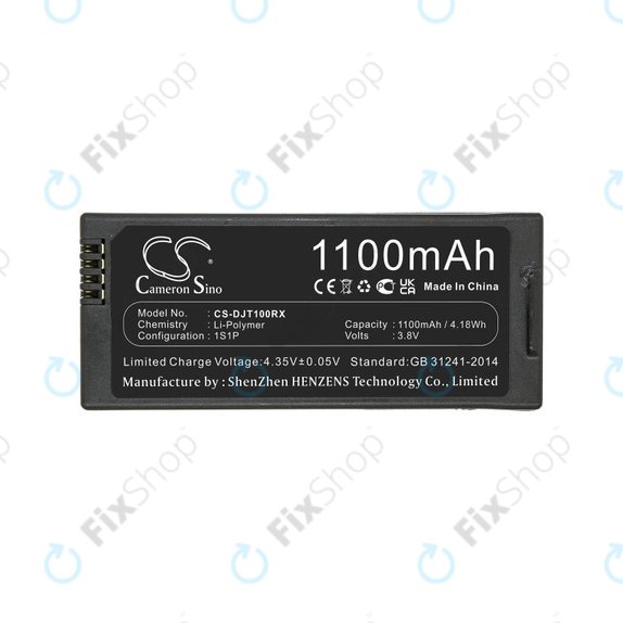 Battery for DJI Tello, 1100mAh, Li-Pol, 3.8V, T01, HQ