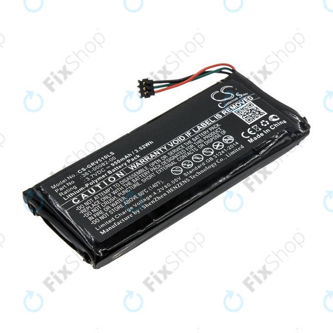 Battery for Garmin Varia TL, RTL510, Varia RTL501, 950mAh, Li-Pol, 3.7V, 361-00082-00, HQ