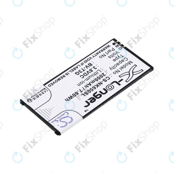 Battery for Nokia Lumia 650, 2000mAh, Li-Ion, 3.8V, BV-T3G, HQ