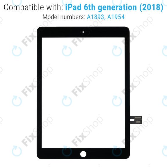 Touch Screen for iPad (6th Gen 2018), Black