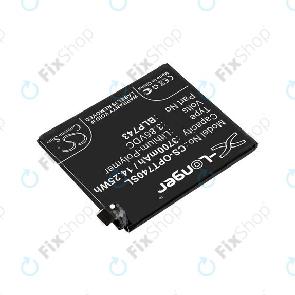 Battery for OnePlus 7T, 3700mAh, Li-Pol, 3.85 V, BLP743, HQ