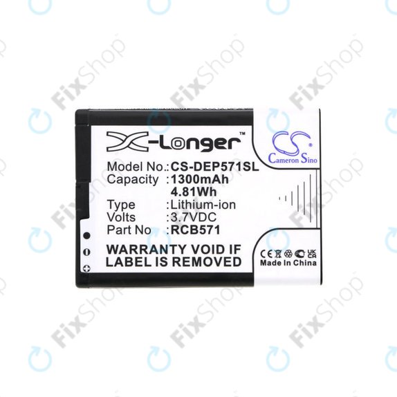 Battery for CPA Halo 11, 1300mAh, Li-Ion, 3.7 V, RCB571, HQ