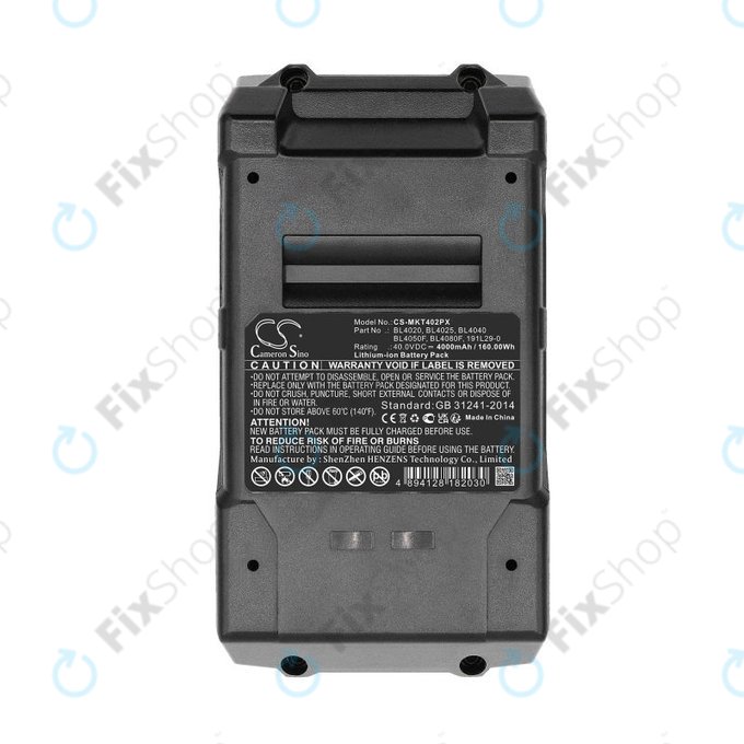 Battery for Makita Cf001g, Ga005g, 4000mAh, Li-Ion, 40V, BL4020, HQ