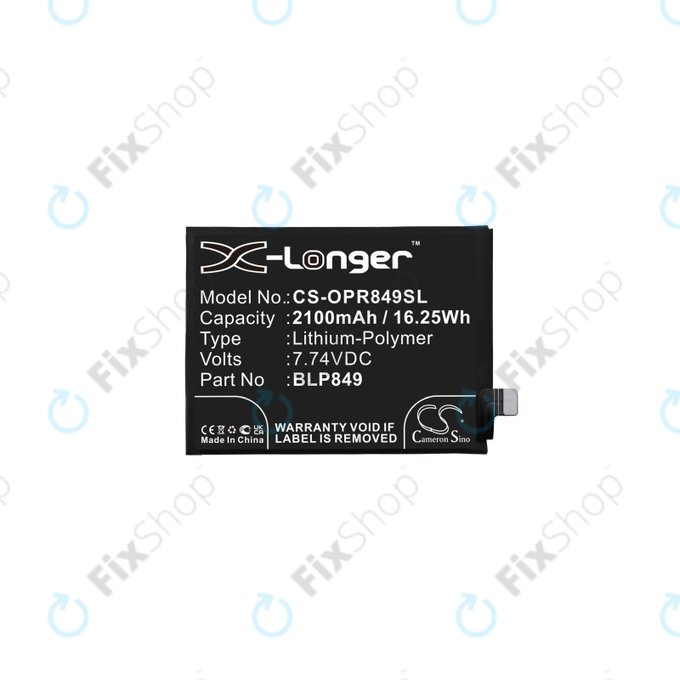Realme GT 5G RMX2202, GT Neo RMX3031 - Battery BLP849 2100mAh HQ
